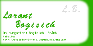 lorant bogisich business card